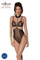 Боди с открытой грудью Passion DOMINICA BODY S/M black, воротник-чокер, корсет