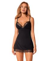 Сорочка и трусики Obsessive Bella Rou chemise & thong XL/2XL