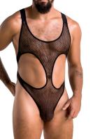 Мужское сетчатое боди Passion 040 Leon S/M Black, сетка, резинки