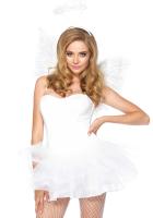 Набор аксессуаров «Ангел» Leg Avenue Angel Accessory Kit, крылышки из перьев, нимб