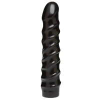 Дилдо Doc Johnson CodeBlack - 8 Inch Raging Vac-U-Lock со стимулирующим рельефом, диаметр 3,8см