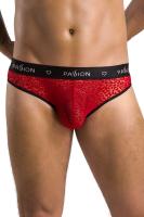 Мужские полупрозрачные трусы Passion 031 Slip Mike L/XL Red, под леопард