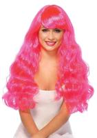 Leg Avenue Neon Star Long Wavy Wig Pink