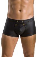 Мужские кожаные боксеры с клапаном Passion 050 Short Patrick XXL/XXXL Black