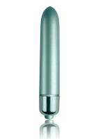 Вибропуля Rocks Off RO-90mm Touch of Velvet Aqua Lily матовая, 10 режимов работы, на батарейке