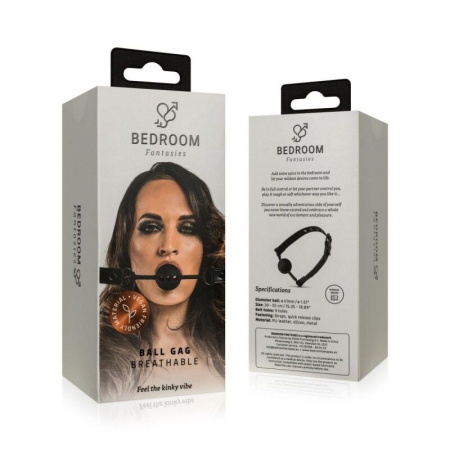 Кляп Bedroom Fantasies Ball Gag Breathable Silicone - Black || 