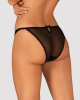 Полупрозрачные трусики с подвеской Obsessive Ivannes panties black L/XL, черные || 