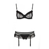 Сексуальный комплект с поясом для чулок LOVELIA SET black S/M - Passion || 