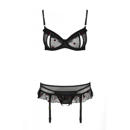 Сексуальный комплект с поясом для чулок LOVELIA SET black S/M - Passion || 