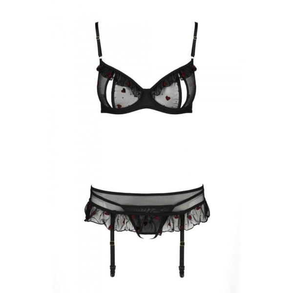 Сексуальный комплект с поясом для чулок LOVELIA SET black S/M - Passion