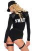 Костюм эротического спецназа Leg Avenue SWAT Team Babe XL, боди, пояс, подвязки, игрушечная рация, к || 