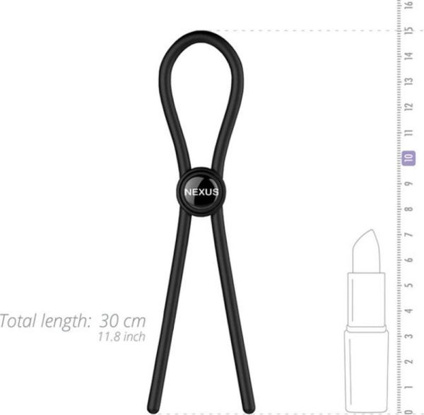 Эрекционное кольцо Nexus FORGE Single Adjustable Lasso - Black
