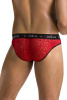 Мужские полупрозрачные трусы Passion 031 Slip Mike L/XL Red, под леопард || 