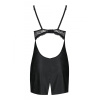 Бэби-долл из эко-кожи и кружева Loona Chemise black S/M - Passion || 