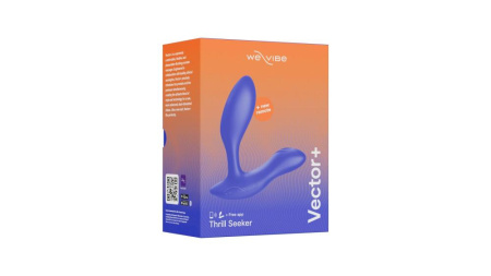 Смарт-вибромассажер простаты We-Vibe Vector+ ROYAL BLUE, пульт ДУ, регулируемый угол наклона || 