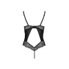 Боди из эко-кожи и кружева Loona Body black S/M - Passion || 