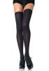 Плотные непрозрачные чулки Leg Avenue Nylon Thigh Highs Black, plus size || 