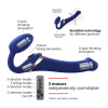 Безремневой вибрострапон с вакуумной стимуляцией Strap-On-Me MULTI ORGASM Blue L, регулируемый || 