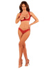 Комплект белья Obsessive Lacelove cupless 2-pcs set M/L Red, открытый доступ, открытая грудь || 