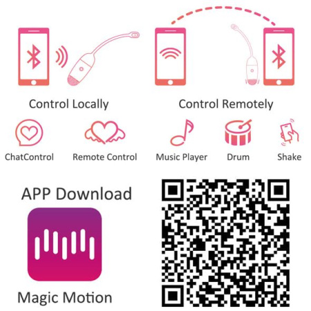 Смарт-виброяйцо Magic Motion Vini Orange, управление со смартфона || 
