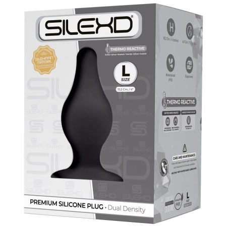 Анальная пробка SilexD (Model 2 size L) двухслойная, силикон+Silexpan, диаметр 4,5см || 