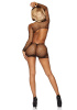 Leg Avenue Cut Out mini dress OS Black || 