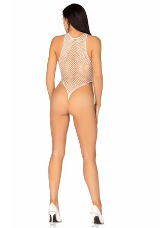 Боди-сетка со стразами Leg Avenue Net snap crotch tank bodysuit White, one size || 