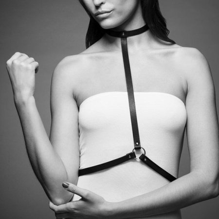 Портупея Bijoux Indiscrets MAZE - I Harness Black, экокожа, очень стильная || 