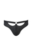 Мужские слипы с вырезами Passion 041 Slip Joe L/XL Black, экокожа, открытые ягодицы || 