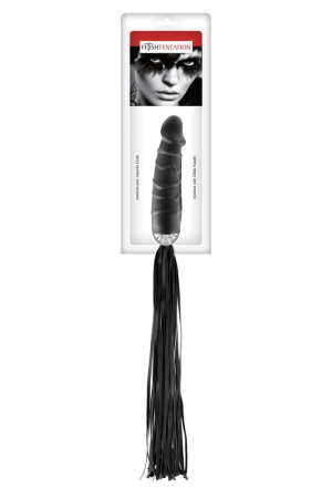 Флоггер с ручкой-дилдо Fetish Tentation Whip with Dildo Handle || 