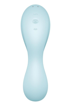 Вакуумный смарт-стимулятор с вибрацией Satisfyer Curvy Trinity 5 (Blue), управление со смартфона || 