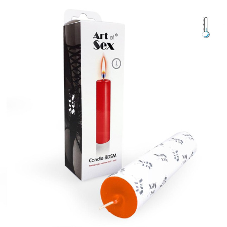 Оранжевая свеча восковая Art of Sex size M 15 см низкотемпературная || 