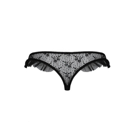 Трусики с оборками DONIA THONG black S/M - Passion Exclusive || 