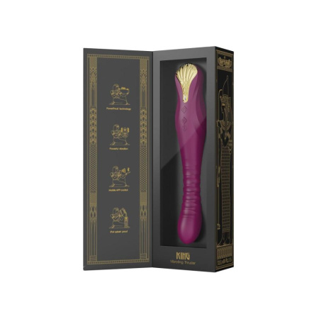 Смартвибратор-пульсатор Zalo — King Velvet Purple, кристалл Swarovski || 