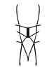 Боди из стреп с доступом Obsessive Badossa crotchless teddy S/M, черный || 