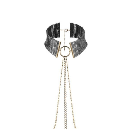 Ожерелье-воротник Bijoux Indiscrets Desir Metallique Collar - Black || 