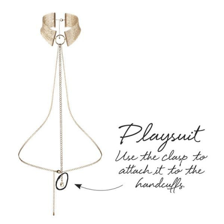Ожерелье-воротник Bijoux Indiscrets Desir Metallique Collar - Gold || 