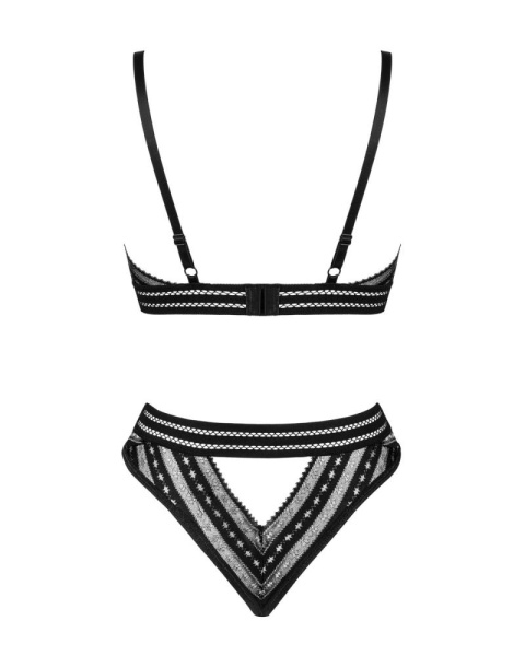 Комплект белья Obsessive Natilya 2-pcs set M/L, black, бюстгальтер, трусики