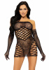 Leg Avenue 2 PC Tube dress and gloves OS Black || 