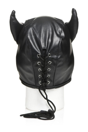 Маска Master Series Dungeon Demon Bondage Mask with Horns - Black || 