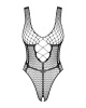 Бодистокинг из крупной сетки с доступом Obsessive B117 teddy S/M/L, черный || 