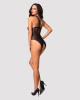 Бодистокинг с крупной и мелкой сеткой Obsessive B118 teddy S/M/L, черный, с доступом || 