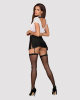 Эротический костюм секретарши Obsessive Secretary suit 5pcs black L/XL, черно-белый, топ, юбка, стри || 