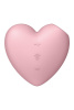 Вакуумный стимулятор-сердечко с вибрацией Satisfyer Cutie Heart Light Red || 
