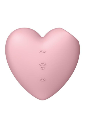 Вакуумный стимулятор-сердечко с вибрацией Satisfyer Cutie Heart Light Red || 
