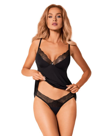 Топ и трусики Obsessive Bella Rou top & panties M/L, топ, трусики