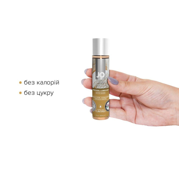Смазка на водной основе System JO H2O — Vanilla Cream (30 мл) без сахара, растительный глицерин