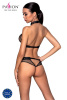 Белье с открытым доступом Passion MOONLIGHT SET S/M black, топ, стринги || 