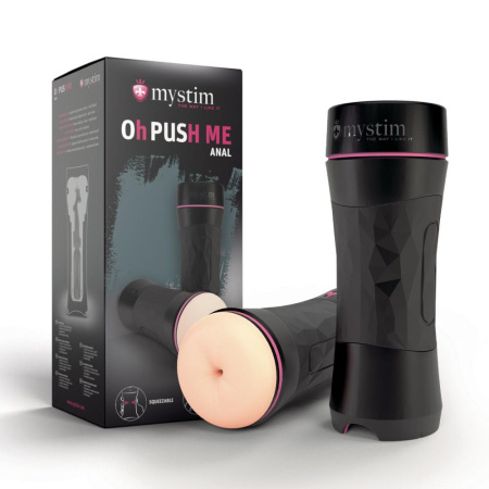 Мастурбатор-попка Mystim O(h) PUSH ME Anus, можно сжимать и регулировать вакуум || 