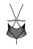 Сетчатое боди с кружевным лифом Passion DELIENA BODY L/XL black || 